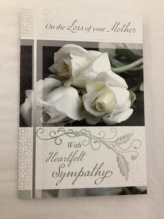 On the Loss of Your Mother with Heartfelt Sympathy- Greeting Card
