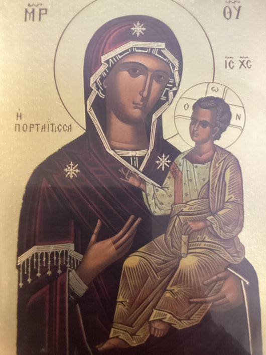 Virgin and Child Large Gold Foil Icon