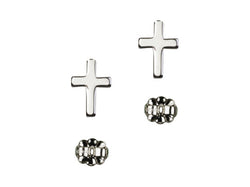 Cross Sterling Silver Earrings
