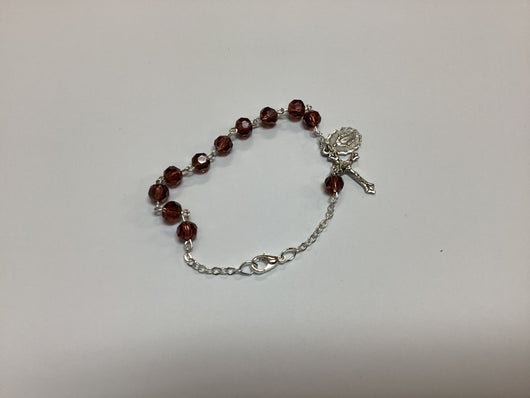 Birthstone Rosary Bracelet - February