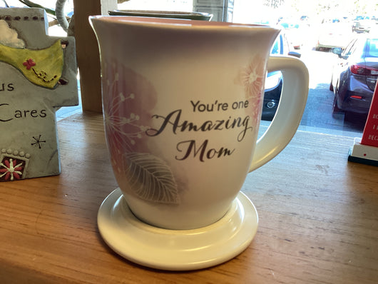 Mug & Coaster Set - You’re One Amazing Mom, the World is Blessed Because You’re in It.