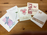 Handmade Thank You Greeting Cards (Sold Individually)