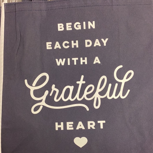 Tote Bag - Navy with White Lettering
