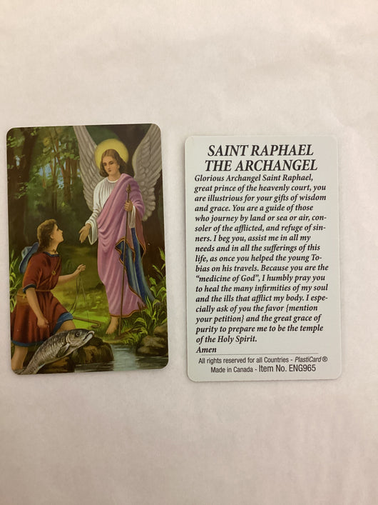 Saint Raphael the Archangel Card