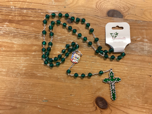 Emerald Flower Holy Family Rosary