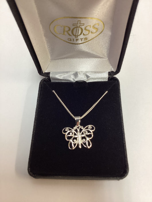 Butterfly Cross Necklace