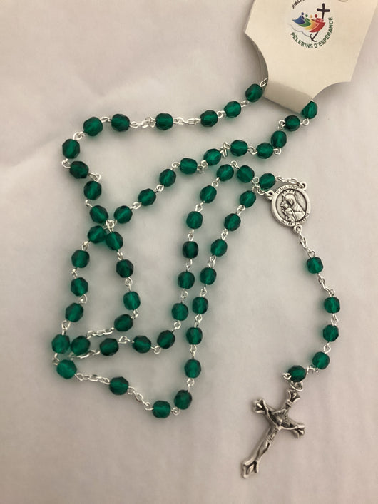 Jubilee 2025 - Pilgrims of Hope Emerald Crystal Rosary