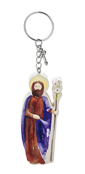 St. Joseph Wood Key Ring