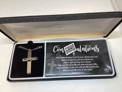 Graduation Bevel Cross With 24 in. Stainless Steel Chain