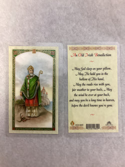An Old Irish Benediction - Saint Patrick of Ireland Prayer Card