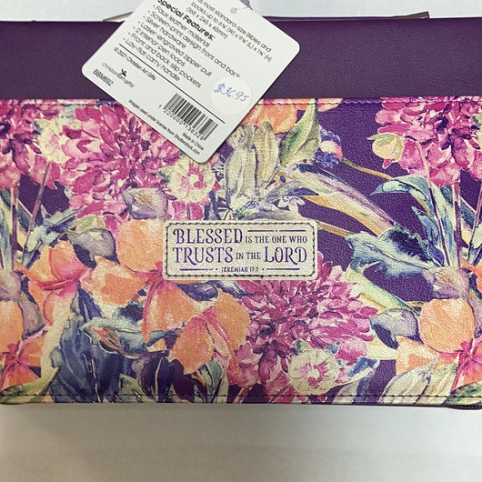 Bible Cover - Blessed is the One Who Trusts in the Lord, Medium