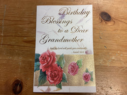 Greeting Card Birthday Blessings to a Dear Grandmother