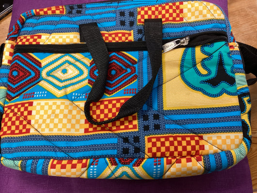 Adinkra Quilted Laptop Bag 12 Inch