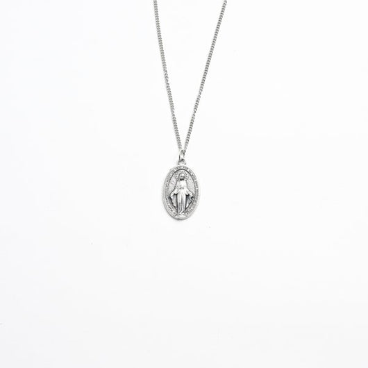 Miraculous Oxidized Medal with Chain