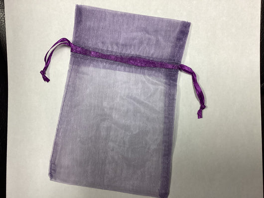 Organza 4 by 6” Drawstring Bags Purple