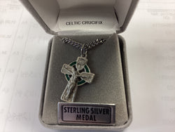Celtic Crucifix Sterling Silver with 20” Chain