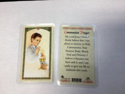First Communion Boy Prayer Card