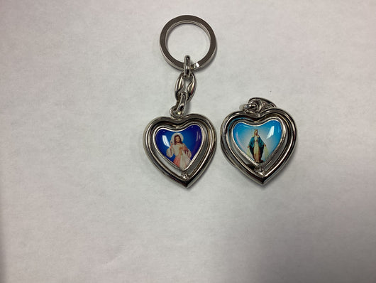 Divine Mercy/Immaculate Conception Key Chain