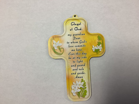 Angel of God Wooden Cross