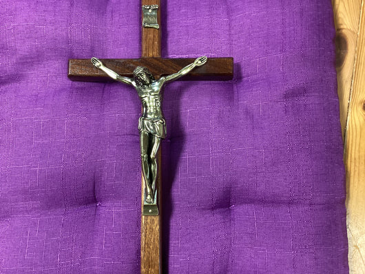 Crucifix Mahogany with Bronze Corpus