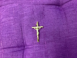 Gold Colored Crucifix 1 1/2 Inch