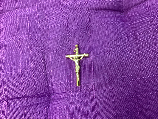 Gold Colored Crucifix 1 1/2 Inch