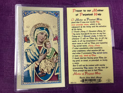 Prayer to our Mother of Perpetual Help Prayer Card
