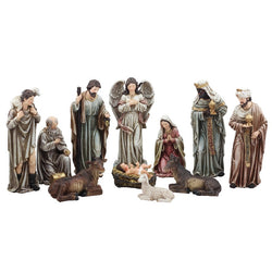 Nativity Set, 5” - 11 Piece Set with Wooden Nativity Box