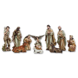 Nativity Set 8 in. Multi Color 11 pieces