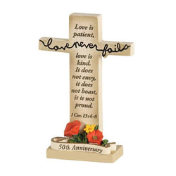 Resin Tabletop Cross - 50th Anniversary