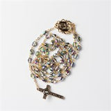 Shomali Blue Rosary with Relic Gold