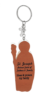 St. Joseph Wood Key Ring