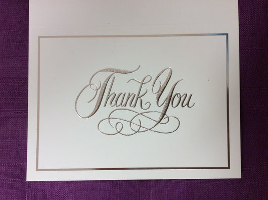 Thank You Card Silver foil singles