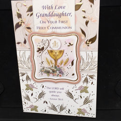 Greetings of Faith - With Love Granddaughter, on Your First Holy Communion