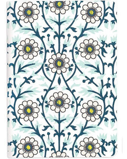 Journal Handmade Embroidered Floral Trellis