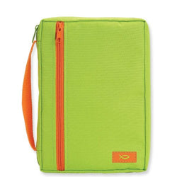 Gregg Canvas Neon Green Bible Cover - Medium