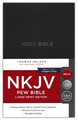 NKJV Pew Bible Large Print Hardcover Black