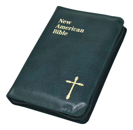 St. Joseph Edition of the New American Bible Green Leather Zippered