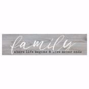 Family Where Life Begins & Love Never Ends Plaque