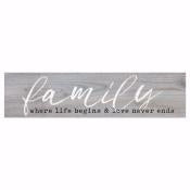 Family Where Life Begins & Love Never Ends Plaque