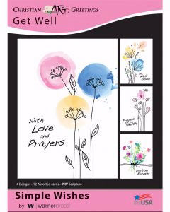 Simple Wishes - Box of 12 with NIV Scripture