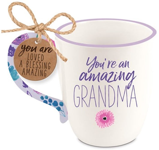 Mug Ceramic Touch of Floral Amazing Grandma