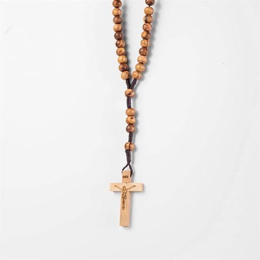 Rosary on Cord 8 mm Olive wood
