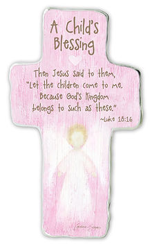 Pink Child’s Blessing Gift Cross