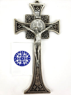 Saint Benedict Crucifix Metal Italy 8”