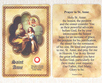 Lumen Mundi - Saint Anne  Relic Prayer Card