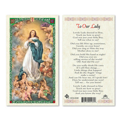 To Our Lady Prayer Card