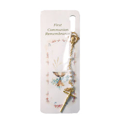 First Communion Remembrance Bookmark With Rosary