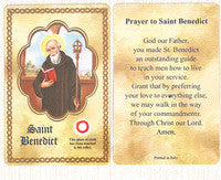 Lumen Mundi - Saint Benedict  Relic Prayer Card