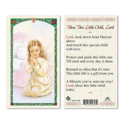Bless this Child (Girl) Prayer Card